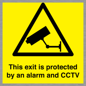 This exit is protected by an alarm and CCTV